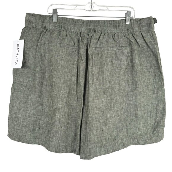 Athleta Voyager Linen Shorts Womens Size 20 Green Lightweight‎ NWT SS-1675 - Picture 5 of 13